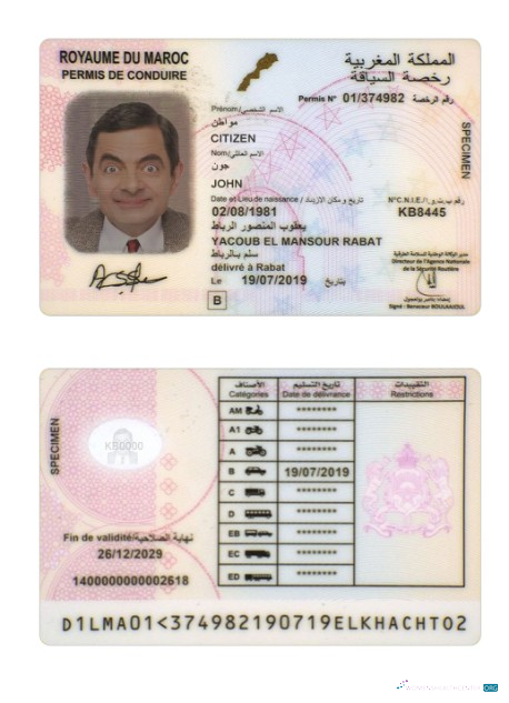 download Morocco driving license